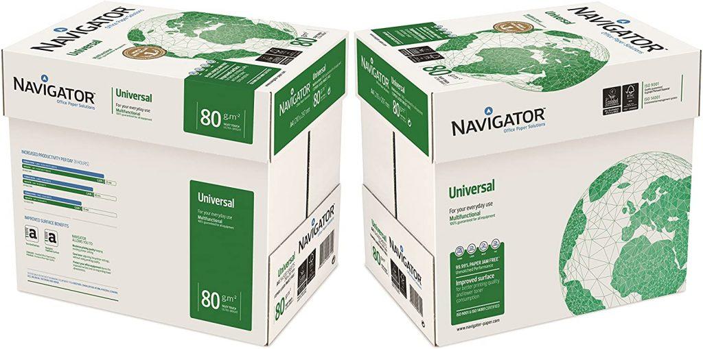 Papel Copia - Navigator Universal - Papel multiusos para impresora - A4 80gr - 2500 hojas