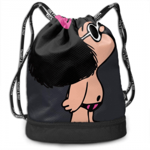 FShopNow Mochila con cordón Toda Mafalda 3D Drawstring Bag Sport Gym Travel Bundle Backpack Pack Beam Mouth Shoulder Bags