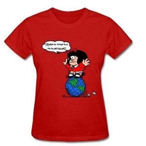 Camiseta de Mafalda mujer roja