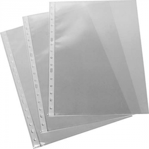 Bolsa de 100 Fundas con taladros en polipropileno xs embolsadas, A4, color transparente