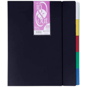 Carpeta fundas extraibles, tamaño A4, color negro, 100 fundas