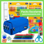 Packs escolares, conjunto set escolar