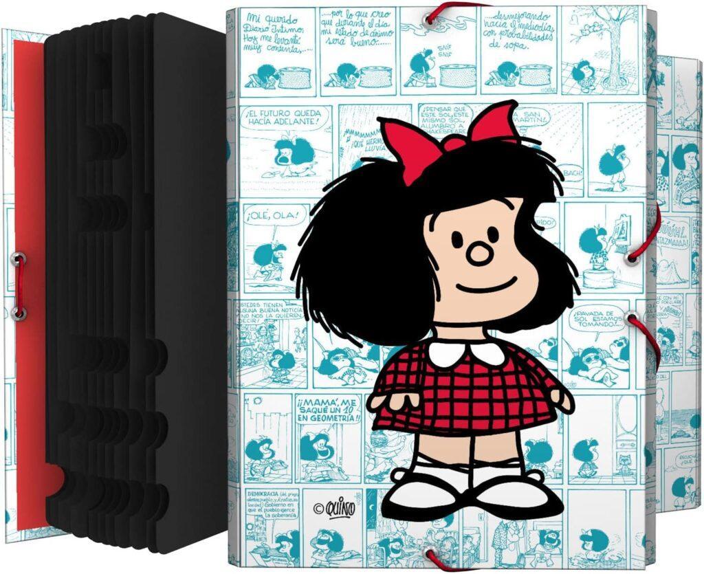 Grafoplás | Clasificador Documentos | Mafalda Viñetas | 12 Posiciones | Tamaño Folio | Cartón | Certificado FSC