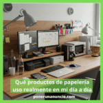 Productos que tengo en mi escritorio