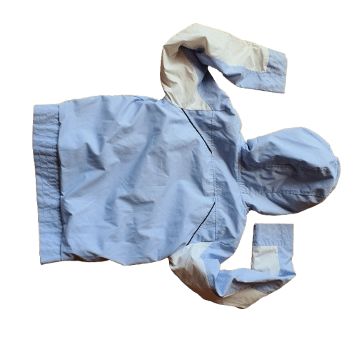 Chaqueta deportiva ligera con capucha para niño (5-8 años) – Azul celeste con franjas blancas - Imagen 7