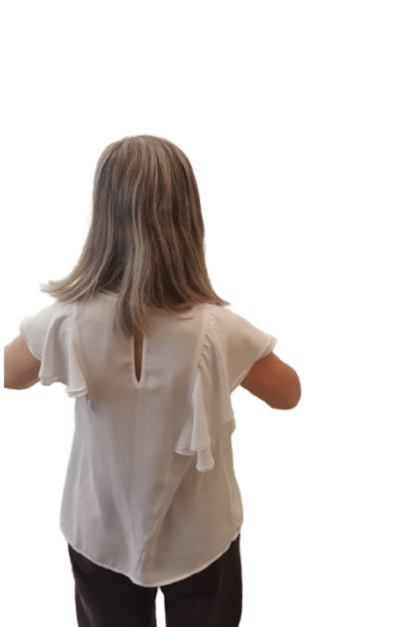 Blusa Blanca de Verano Asimétrica